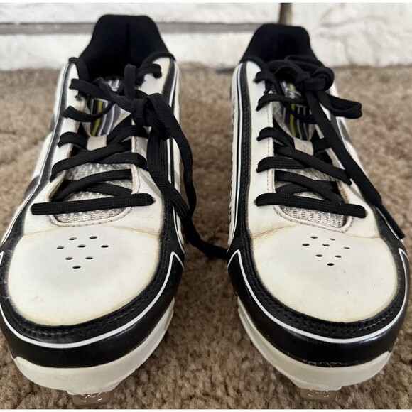 Women's Spine Glyde TPU CC White/Black Softball/Baseball Metal Cleats Size 7 - Picture 2 of 5